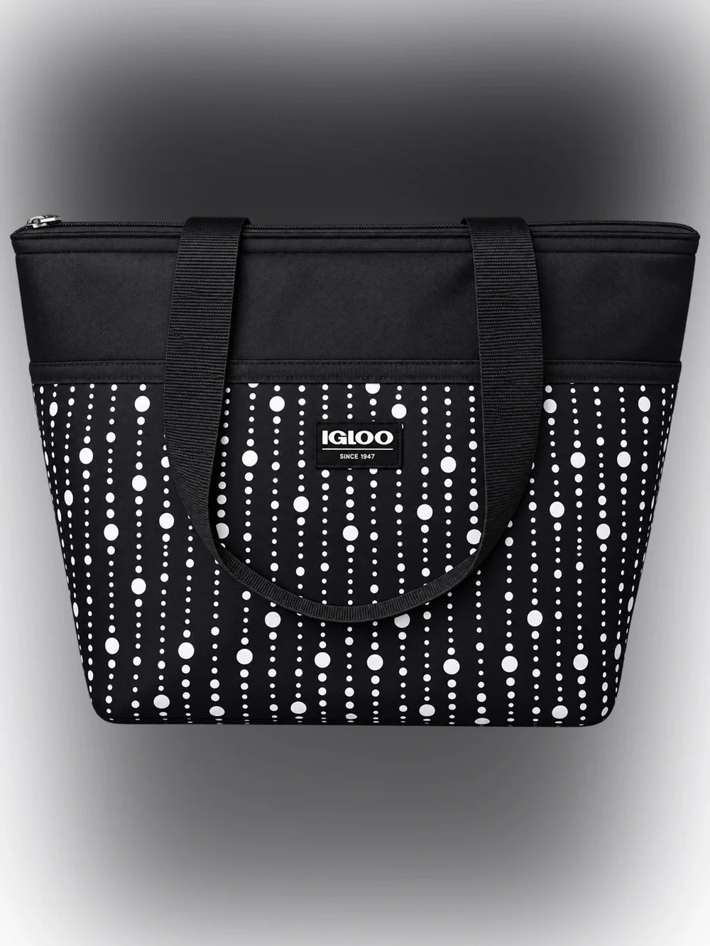 Igloo Black & White Polka Dot Tote